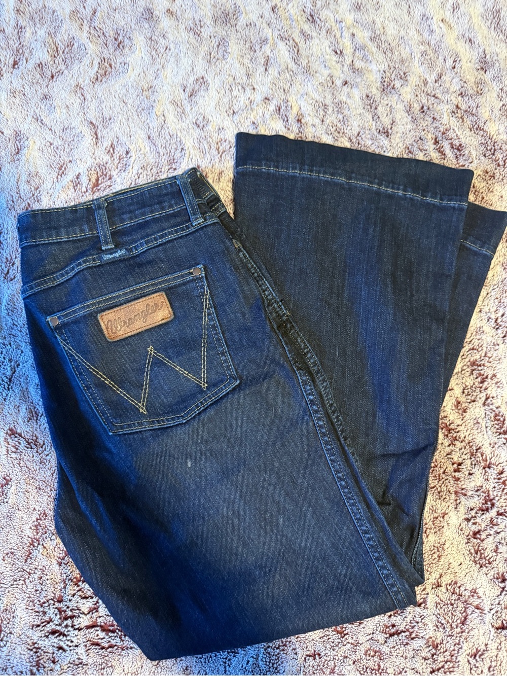 Wrangler Dark Wash trouser Jeans - Navy Blue